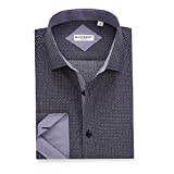 Alex Vando Mens Printed Dress Shirts Long Sleeve Regular Fit Button Down Shirt,Black130,X Large
