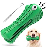 Dog Squeaky Chew Toys for Aggressive Chewers Medium Large Breed Dog Interactive - Indestructible - Durable Toy for Chewers Dogs - 100% Natural Rubber - Dog Dental Toothbrush Teeth Cleaning Chewing Toy