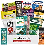 KETO Christmas Snack Box Care Package [15 Count] Mix Of Low Carb (5g or less), Low Sugar (2g or less), Gluten Free Snacks, A Gift Box Of High Fat, High Protein Keto Friendly, The Perfect Holiday Gift