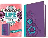 Tyndale NLT Girls Life Application Study Bible, TuTone (LeatherLike, Purple/Teal), NLT Bible with Over 800 Notes and Features, Foundations for Your Faith Sections