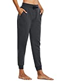 BALEAF Women's Fleece Lined Pants Winter Sherpa Athletic Joggers Thermal Lounge Jogging Sweatpants Heather Gray Size M