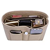 Purse Organizer Insert, Felt Bag Organizer For Handbag Purse Organizer,13 Colors, 6 Size(Medium, Beige)