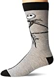 Disney mens Nightmare Before Christmas 2 Pack Crew Casual Sock, Assorted Grey, Fits Sock Size 10-13 Fits Shoe Size 6.5-12.5 US