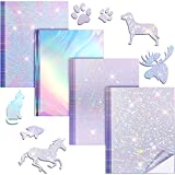 24 Sheets Transparent Holographic Overlay Holographic Vinyl Paper Self Adhesive Transparent Sticker Holographic Adhesive Film for Stickers，A4 Size，8.25 x 11.7 Inches