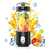 Personal Blender for Shakes and Smoothies, Portable Blender USB Rechargeable, Luium Mini Blender Cup, Small Single Serve Blender with 6 Blades for Travel, Kitchen, Gym, Office (4000mAh, 380ml)