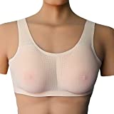 ZMASI 2-in-1 Silicone Breast Inserts Forms Waterdrop Fake Breast Mastectomy Bras Prosthetic Set (800g/Pair (C Cup), Nude)