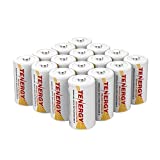 Tenergy D Size 5000mAh NiCd Button Top Rechargeable Batteries - 16 Pack