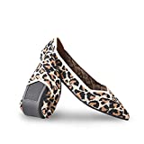 GENSHUO Women's Classic Pointed Toe Flats Comfortable Knitted Slip On Pointy Flats Ballet Dress Shoes LP6