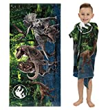 Franco Kids Super Soft Cotton Beach Towel, 58 in x 28 in, Jurassic World