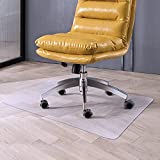 ROSMARUS Office Chair Mat for Hardwood Floor 30" x 47", Clear Hard Floor Chair Mats for Home Office, Under Desk Mat for Rolling Chair Floor Protector PVC Transparent Mat, Rectangle