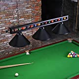 Wellmet Billiard Light for Pool Table,59 Pool Table Lighting for 7' 8' 9' Table, Hanging Over Pool Table Light with Matte Metal Shades and Billiard Ball Decor,Perfect for Game Room,Kitchen Island