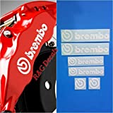R&G Brembo Decal Combo Package for 6 Piston & 4 Piston & Brembo Logos Brake Caliper Decal Sticker High Temp Set of 6 Decals + Instructions + Decal Surface Preparation Solution (White)