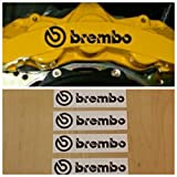 Brembo Brake Caliper HIGH TEMP Decal Sticker Set of 4 (Black)