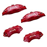 AOOA Caliper Covers Red Brake and White Characters Covers Fits Mustang （set of 4）