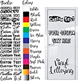 Personalized Design Your Own Name - Custom Vinyl Decal - Vinyl Lettering for Car, Walls, Window, Windshield Computers, Hydroflask - Text Name Letters Graphics Sticker - Custom Text Font Name Decal Sticker Compatible with Yeti Tumbler Cup, Laptop, Phones, Boats, and Vehicles