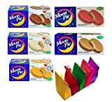 Moon Pie Mini's - Complete Variety Pack - All 5 Flavors 5 Boxes Salted Caramel Chocolate Strawberry Banana Vanilla 6 Moon pies per box, 30 pies total Bonus 5 x Colored Lunch Bags