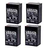 Universal Power Group 6V 4.5AH General 00648 Sealed Non-Spillable Emergency Light Battery Wka6-5F - 4 Pack