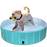 MARUNDA Foldable Dog Pool,Pet Swimming Pool for Dog Pools for Large Dogs, 32 x 8 inch for Slip-Resistant Material Kids Pool.
