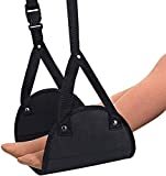 Foot Rest,Portable Travel Footrest Flight Carry-On Foot Rest Adjustable Height Foot Rest Travel Accessories Footrests Hammock,Black