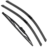 RAINTOK Windshield Wiper Blades Replacement for 2010-2017 Chevrolet Chevy Equinox GMC Terrain Original Factory Quality Front Rear Wipers Blade Set for My Car - 24" 17" 13" (Pack of 3)