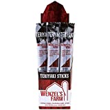 Wenzels Farm Teriyaki Sticks Snack Sticks  Flavorful, Naturally Smoked  High Protein, Low Carb  No MSG, Fillers, Binders, Artificial Colors  Gluten Free | 32 Sticks (16 Packs of 2)
