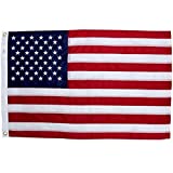 2x3 Ft American Flag | 100% Made in USA | US Flag in Heavy Duty Outdoor Nylon - UV Fade Resistant - Premium Embroidered Stars, Sewn Stripes, and Brass Grommets (2 x 3 Foot)