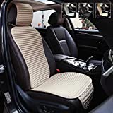 Suninbox Car Seat Covers Universal Car Seat Covers Pads Mat,Buckwheat Hull Bottom Seat Covers for Cars,Cooling Seat Covers Breathable Comfortable Ventilated (Beige Front Seat)
