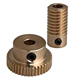 CNBTR 40T Brass Gear Wheel & 5mm Hole Diameter Gear Shaft Kits 0.5 Modulus Set 1:40 Reduction Ratio Drive Gear Box