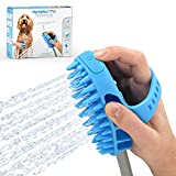 Aquapaw Dog Bath Brush Pro - Sprayer and Scrubber Tool in One - Indoor/Outdoor Dog Bathing Supplies - Pet Grooming for Dogs with Long and Short Hair - Dog Wash with Hose and Dog Shower Attachment