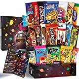 Maxi International Snack Box | Premium and Exotic Foreign Snacks | Unique Food Gifts Included | Try Extraordinary Turkish Gourmet | Dark Space Themed | Candies from Around the World | 21 Full-Size Snacks