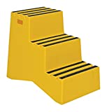 Vestil VST-3-Y Polyethylene Step Stool, 3 Step, Yellow