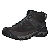 KEEN Women's Targhee 3 Mid Height Waterproof Hiking Boots, Magnet/Atlantic Blue, 8.5