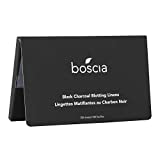 boscia Black Charcoal Blotting Linens - Vegan, Cruelty-Free, Natural Skin Care - Oil Blotting Sheets for Face - For Combination to Oily Skin Types - Travel Size - 100 Sheets