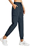 Libin Women's Cargo Joggers Lightweight Quick Dry Hiking Pants Athletic Workout Lounge Casual Outdoor, New Navy S
