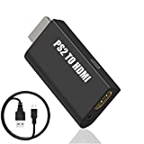PS2 to HDMI Converter Adapter, Sartyee Video Converter with 3.5mm Audio Output for HDTV HDMI Monitor Supports All PS2 Display Modes