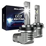 SEALIGHT H11 Powersports LED Bulbs for ATV, 600% Brightness LED Lights, 6500K Cool White H11/H8/H9 LED Power sports Bulbs, Plug-and-Play Replacement Bulbs, IP68, Pack of 2