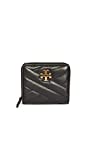 Tory Burch Women's Kira Chevron Bi-Fold Wallet, Black, One Size