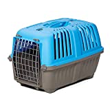 MidWest Homes for Pets Pet Carrier: Hard-Sided Dog /Cat Carrier, Small Animal Carrier in Blue, Dims 17.91 L x 11.5 W x 12 H for Tiny Dog Breeds, Perfect Dog Kennel Travel Carrier for Quick Trips