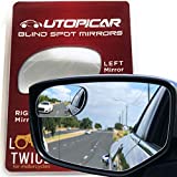 Utopicar Blind Spot Car Mirror - Convex Blindspot Mirrors for 3x Larger Image, Engineered Design for Side Mirror (Blindspot), Frameless Car Blind Spot Mirror - Rear View Blind Spot Mirrors (2 Pack)