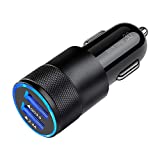 Fast Car Charger, Quick Charging 5.4A/30W Phone USB Adapter Rapid Plug 2 Port Cigarette Lighter Charger Flush Compatible Samsung, Tablet, iPhone, iPad, LG