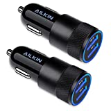 Car Charger, [2Pack/3.4a] Fast Charge Dual Port USB Cargador Carro Lighter Adapter for iPhone 15 14 13 12 11 Pro Max X XR XS 8 Plus 6s, iPad, Samsung Galaxy S23 S22 S21 S10 Plus S7 j7 S10e S9 Note 8