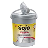 GOJO 639606 Scrubbing Towels, Hand Cleaning, Fresh Citrus,10 1/2x12 1/4, 72/Canister,6/Crtn