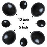 Black Balloons Latex Party Balloons, 80Pcs 12Inch Black Party Decoration Balloons For Black Theme Wedding Birthday Party Holiday Celebration Graduation Or Other Party Decorations