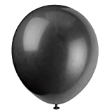 Unique Industries, 9" Latex Balloons, DIY Party Decoration - Pack of 20, Jet Black