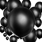 100 Pieces Latex Balloons 18 Inch 12 Inch 10 Inch 5 Inch Party Balloons for Halloween Christmas Thanksgiving Baby Shower Wedding Birthday Bride Balloon Party Decorations (Black)