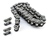 PGN #41 Roller Chain - 10 Feet + 2 Free Connecting Links - Carbon Steel Chains for Bycicles, Mini Bikes, Motorcycles, Go-Karts, Home and Industrial Machinery - 239 Links