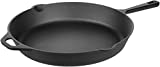 Amazon Basics Pre Seasoned Cast Iron Skillet, 15-Inch, Black