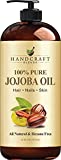 Handcraft Jojoba Oil 16 fl. oz – 100% Pure & Natural Jojoba Oil for Skin, Face and Hair – Deeply Moisturizing Anti Aging Jojoba Oil for Men and Women