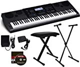 Casio WK-6600 76-Key Workstation Keyboard Bundle with Adjustable Stand, Bench, Sustain Pedal, Power Supply, Instructional DVD, and Austin Bazaar Polishing Cloth