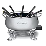 Cuisinart Fondue Pot, 3 Quart, For Chocolate, Cheese, Broth, Oil, Stainless Steel, CFO-3SSP1